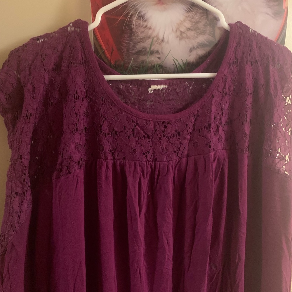 Purple lace shirt